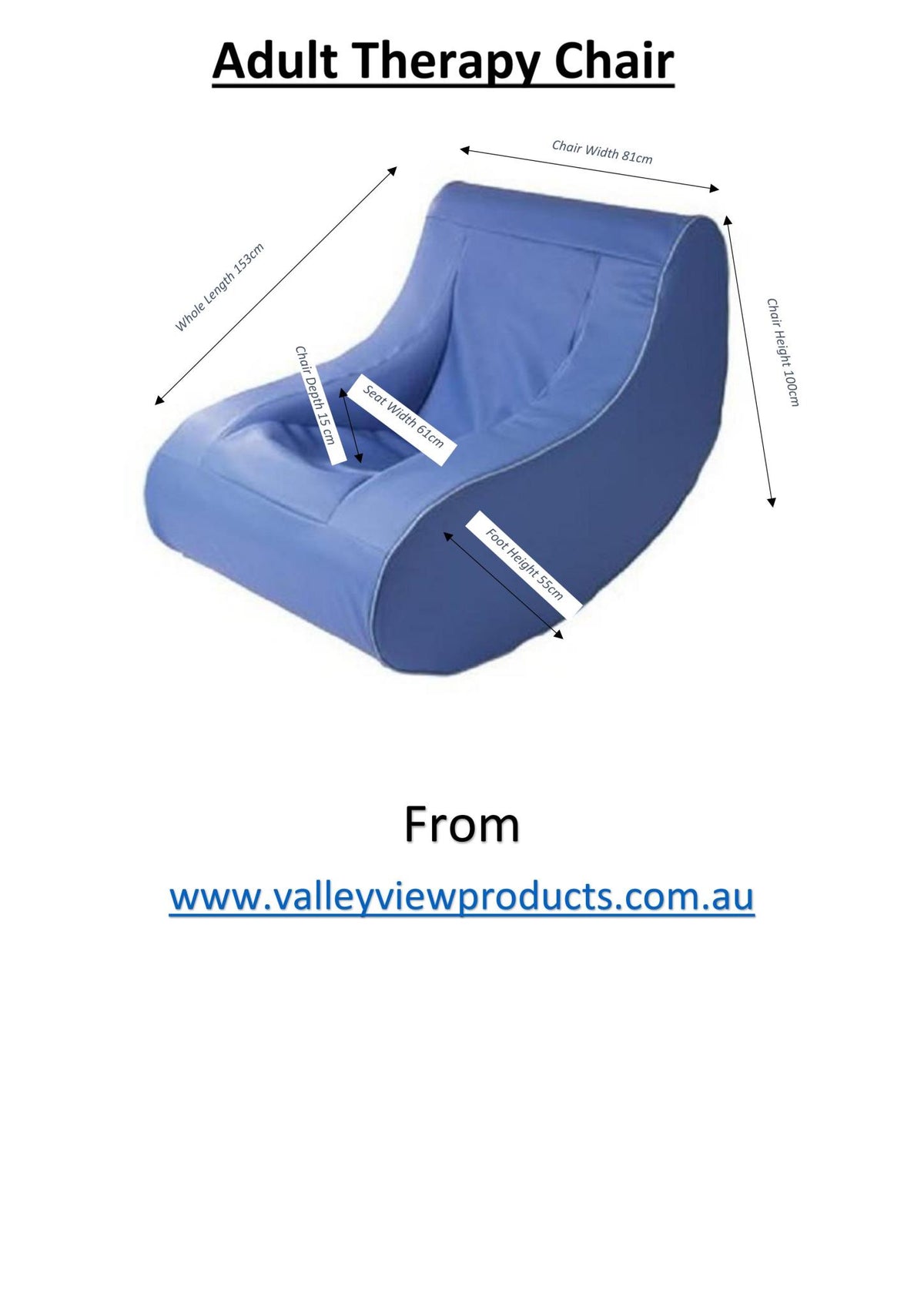 Blue Therapy Rocking Chair Therapy Rocking Chair-Adult TGA Approved | Valley View Products- Active ...